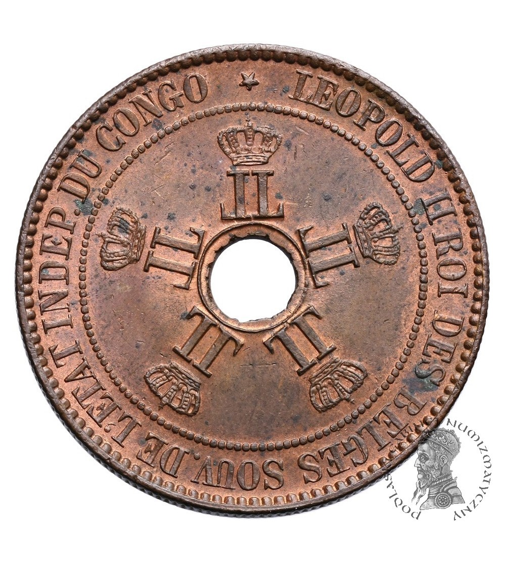 Kongo Belgijskie 10 Centimes 1888 LW