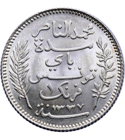 Tunezja 1 frank AH 1337 / 1918 AD