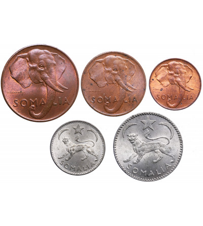 Somalia 1, 5, 10, 50 Centesimi 1 Somalo 1950 - zestaw 5 sztuk