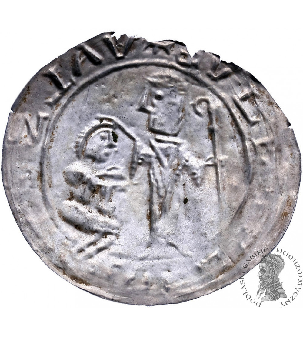Polska. Bolesław III Krzywousty 1102-1138. Brakteat protekcyjny ok. 1113-1138 Polska. Bolesław III Krzywousty 1102-1138. Brakteat protekcyjny ok. 1113-1138