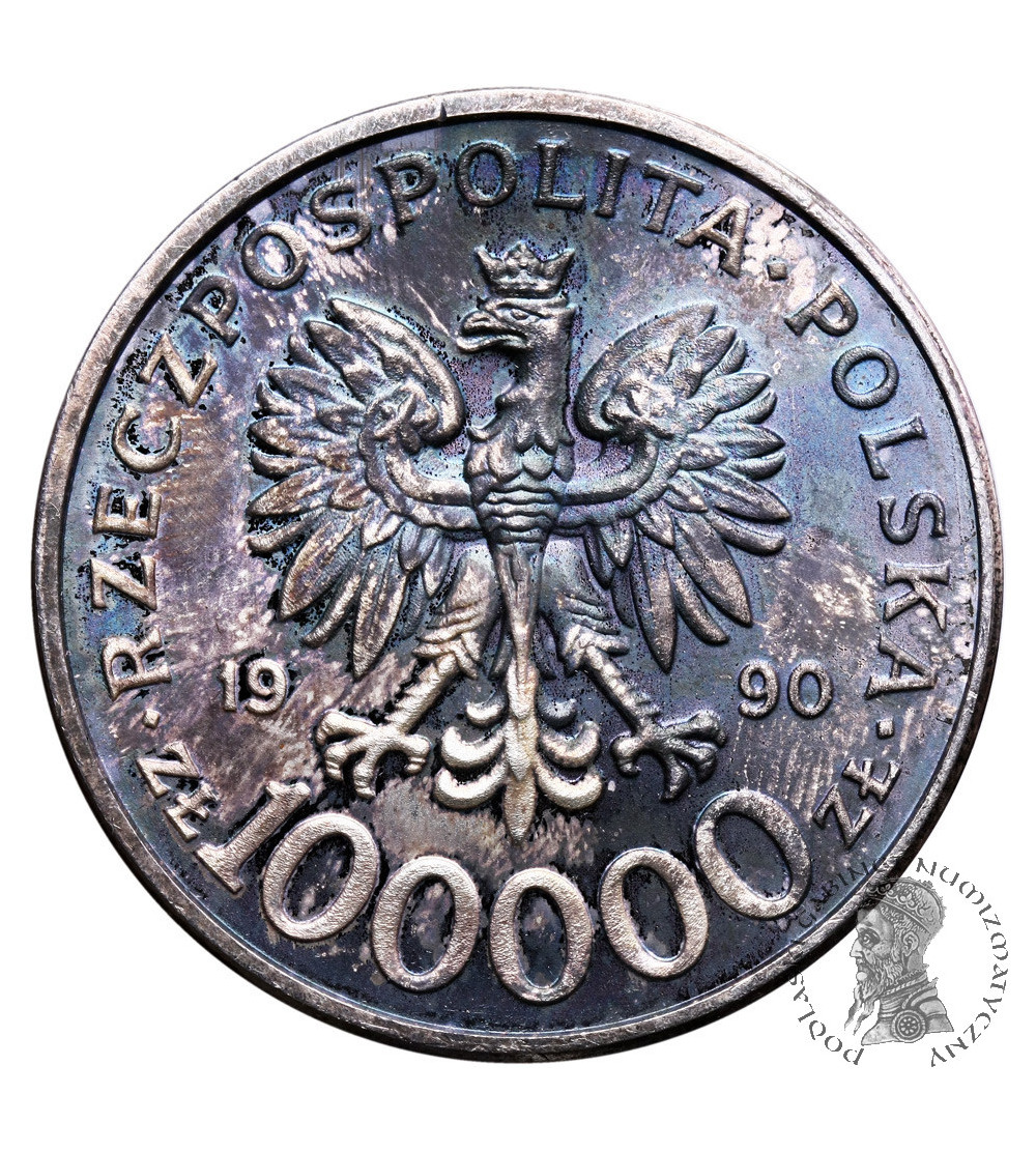 Polska 100000 złotych 1990, Solidarność - typ C Polska 100000 złotych 1990, Solidarność - typ C