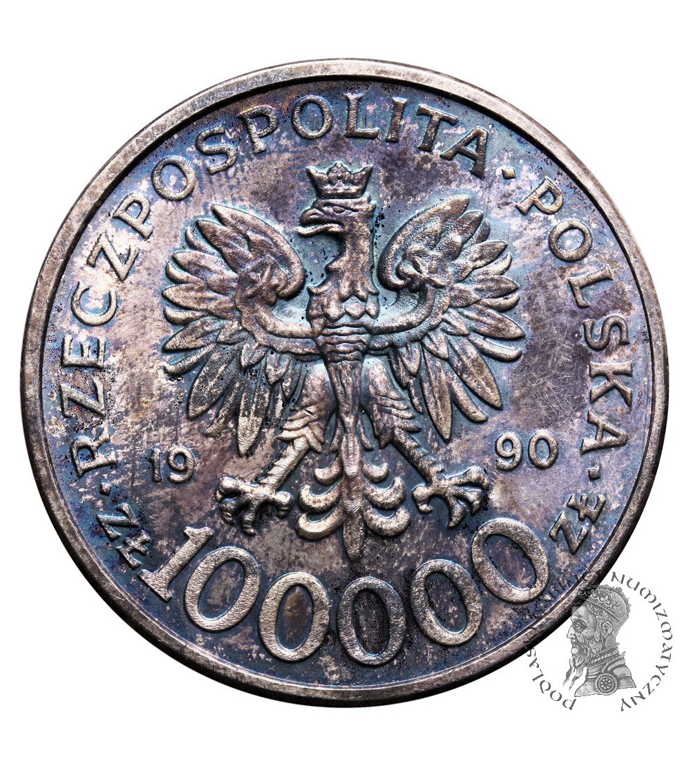 Polska 100000 złotych 1990, Solidarność - typ C Polska 100000 złotych 1990, Solidarność - typ C