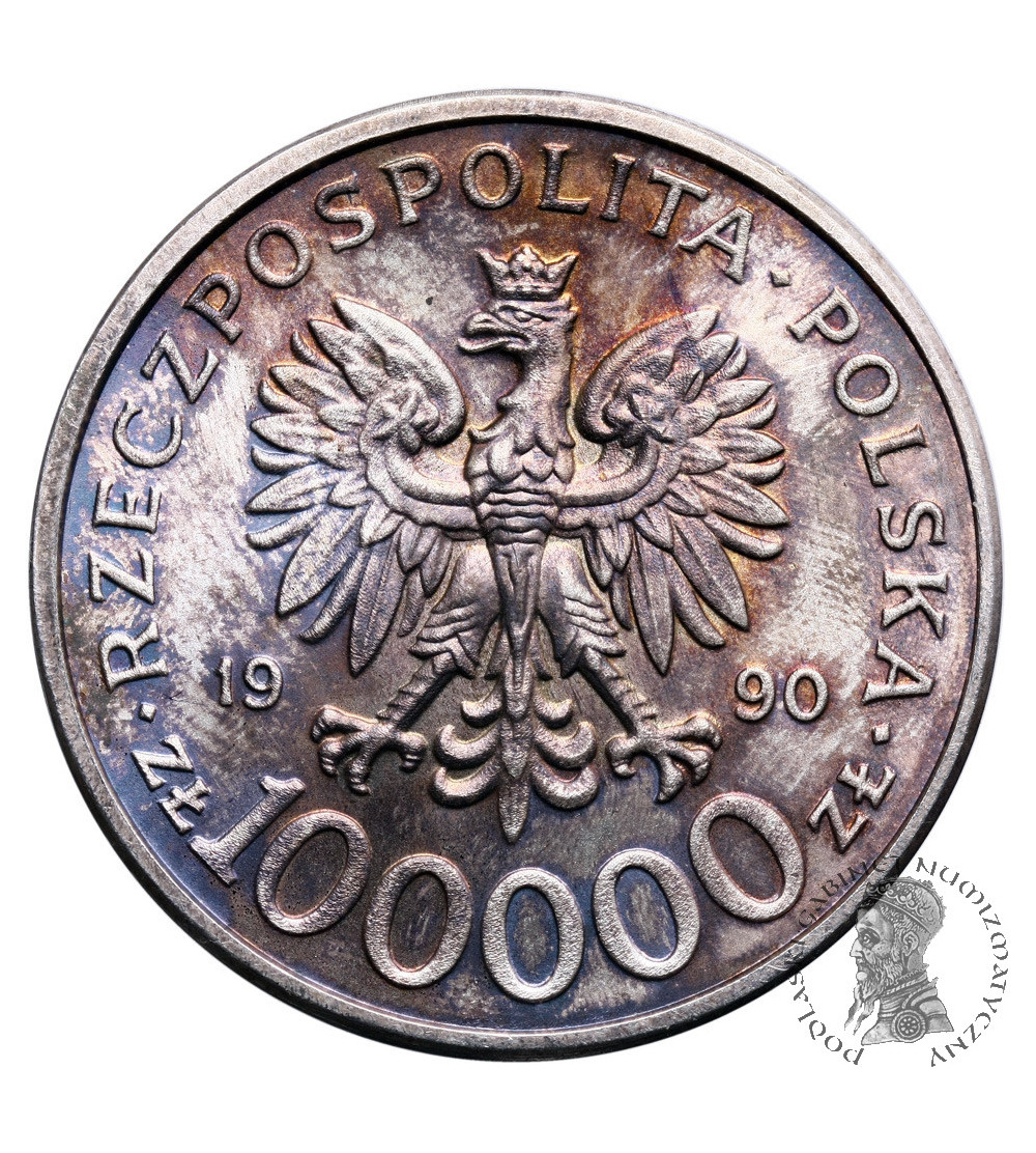Polska 100000 złotych 1990, Solidarność - typ C Polska 100000 złotych 1990, Solidarność - typ C