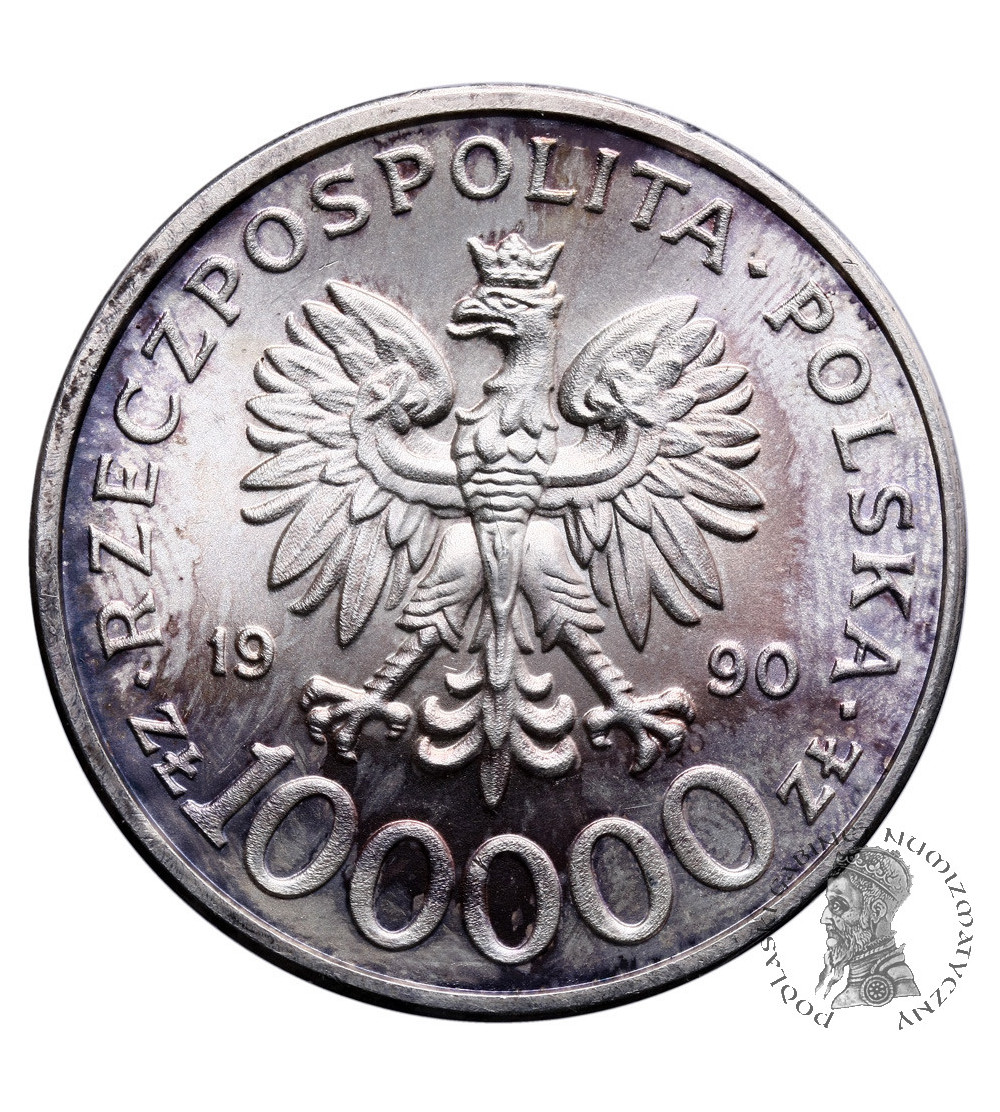 Polska 100000 złotych 1990, Solidarność - typ C Polska 100000 złotych 1990, Solidarność - typ C