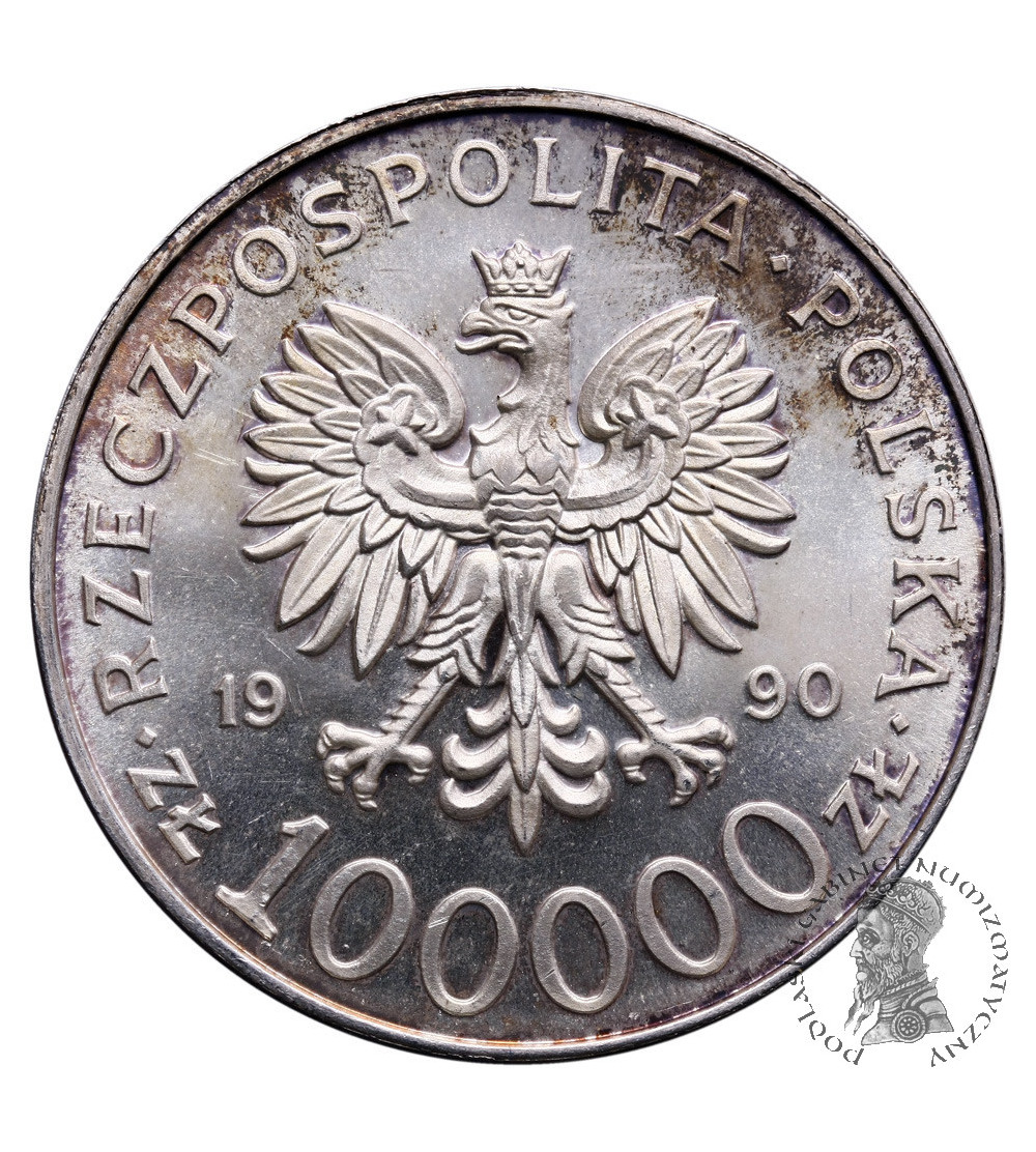Polska 100000 złotych 1990, Solidarność - typ A Polska 100000 złotych 1990, Solidarność - typ A