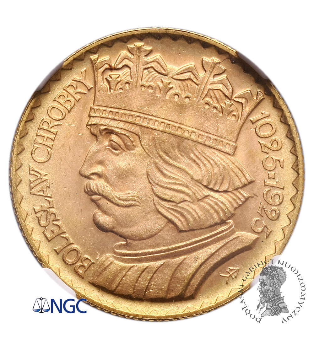 Polska 10 złotych 1925, Bolesław Chrobry - NGC MS 66 Polska 10 złotych 1925, Bolesław Chrobry - NGC MS 66