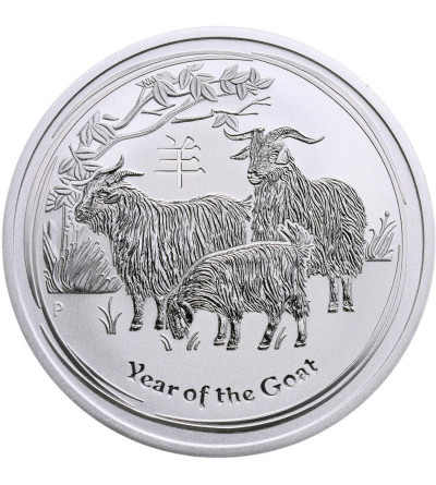 Australia 2 Dollars 2015 P, Lunar series - Year of the Goat (2 Oz Ag)