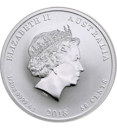 Australia 50 centów 2018, rok psa (1/2 Oz Ag)