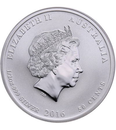 Australia 50 centów 2016 P, Zodiak Rok Małpy (1/2 Oz Ag)