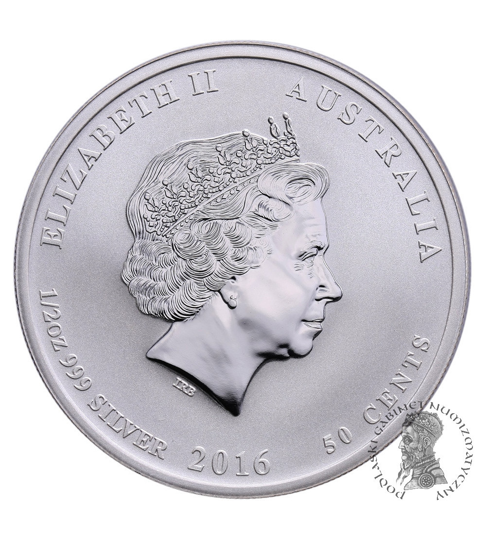 Australia 50 centów 2016 P, Zodiak Rok Małpy (1/2 Oz Ag)