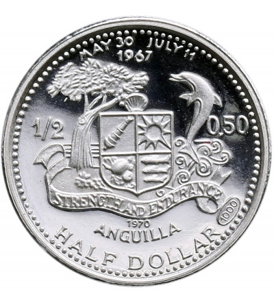 Anguilla 1/2 Dollar 1970, St. Mary's Church