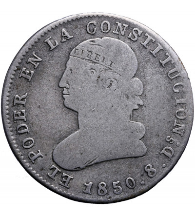 Ecuador 2 Reales 1850 GJ
