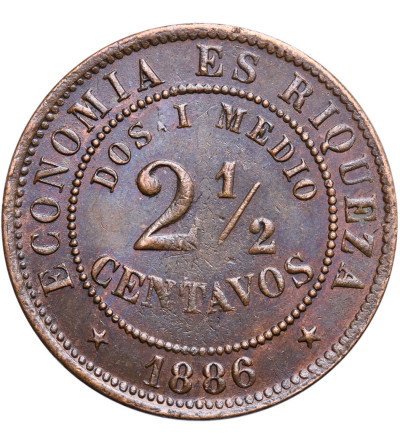 Chile 2 1/2 Centavos 1886