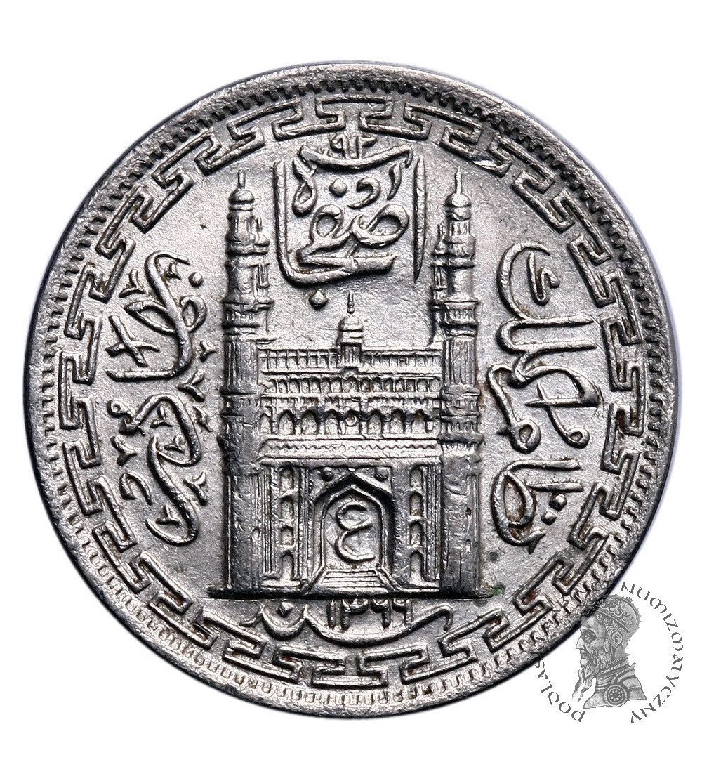 Indie - Hyderabad 2 Annas AH 1366 rok 37 / 1946 AD Indie - Hyderabad 2 Annas AH 1366 rok 37 / 1946 AD