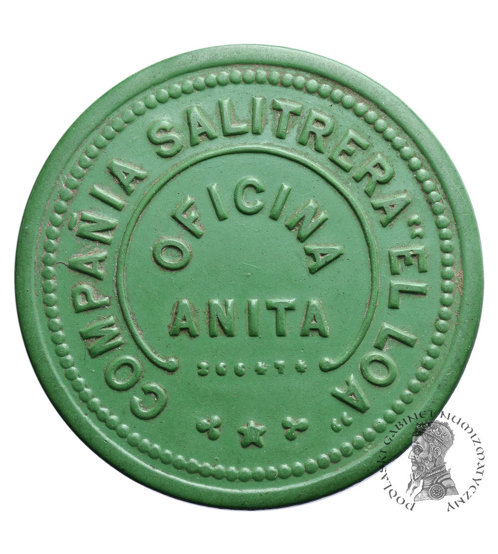 Chile 1 Dollar Bakelite Token ND (1904), Compania Salitrera el Loa Officina Anita