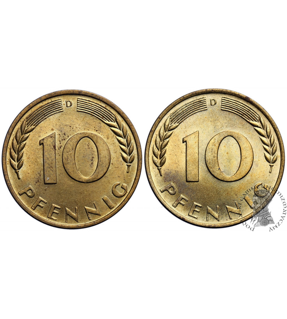 Germany Federal Republic 10 Pfennig 1968 D - 2 pcs.