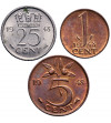 Netherlands 1, 5, 25 Cents 1948