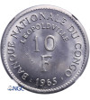 Congo Democratic Republic 10 Francs 1965 - ESSAI, NGC MS 66