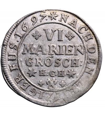 Braunschweig-Wolfenbüttel 1/6 talara (6 Mariengroschen) 1697, HCH Braunschweig,