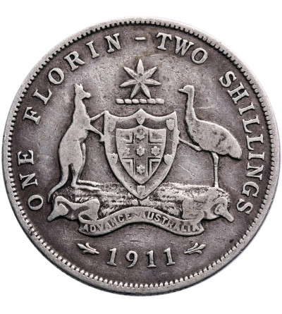 Australia 1 Florin (2 szylingi) 1911 (L), Jerzy V