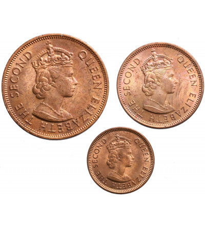 Mauritius. Zestaw 1, 2, 5 centów 1969, Elżbieta II