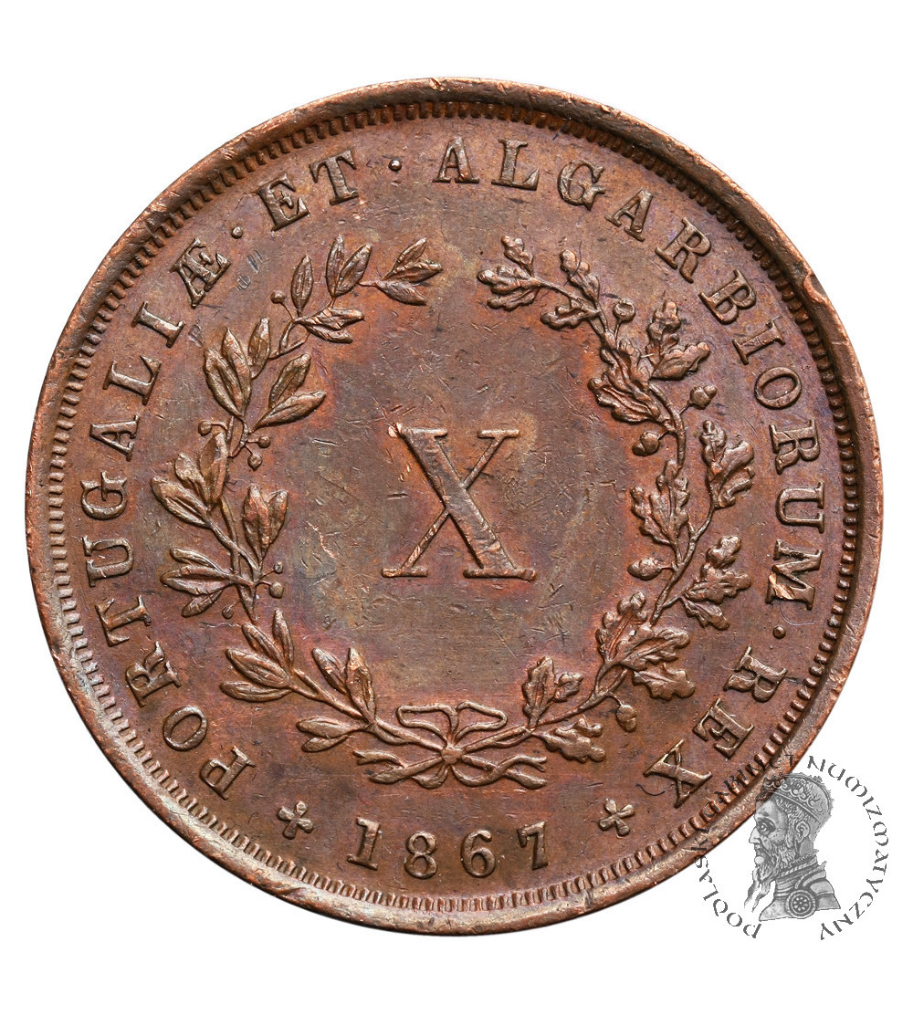 Portugalia 10 Reis 1867, Luiz I