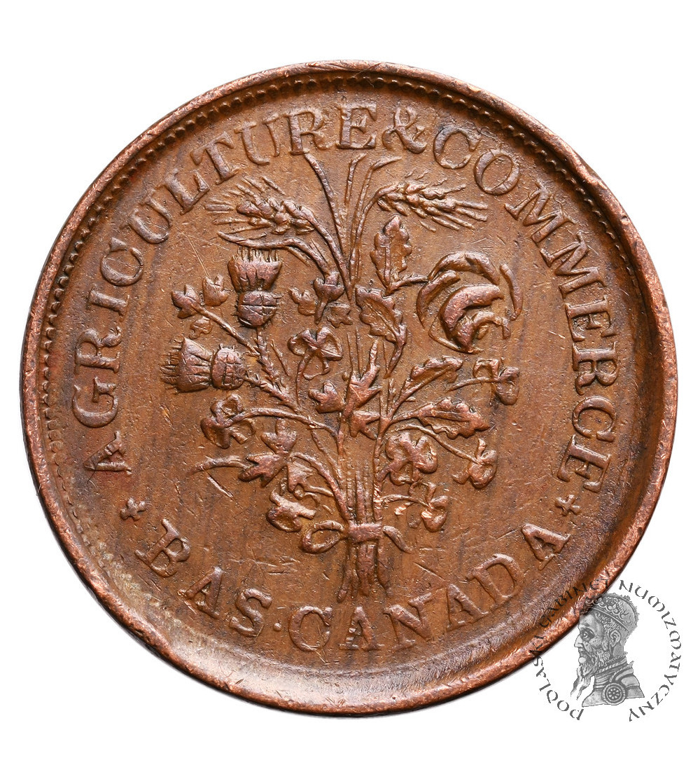 Canada Lower Canada - Bank of Montreal. Un Sou Token ca 1837