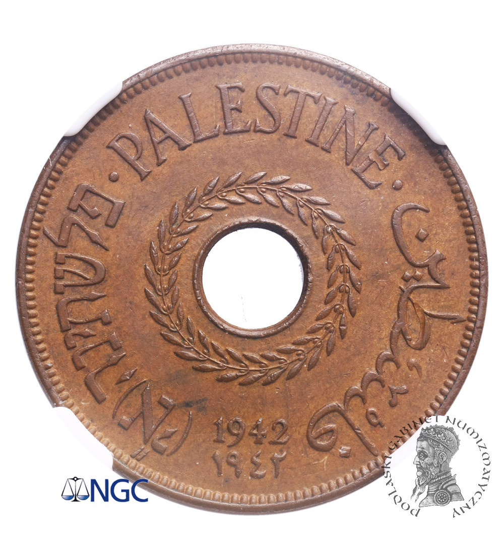 Palestine 20 Mils 1942 - NGC MS 63 BN