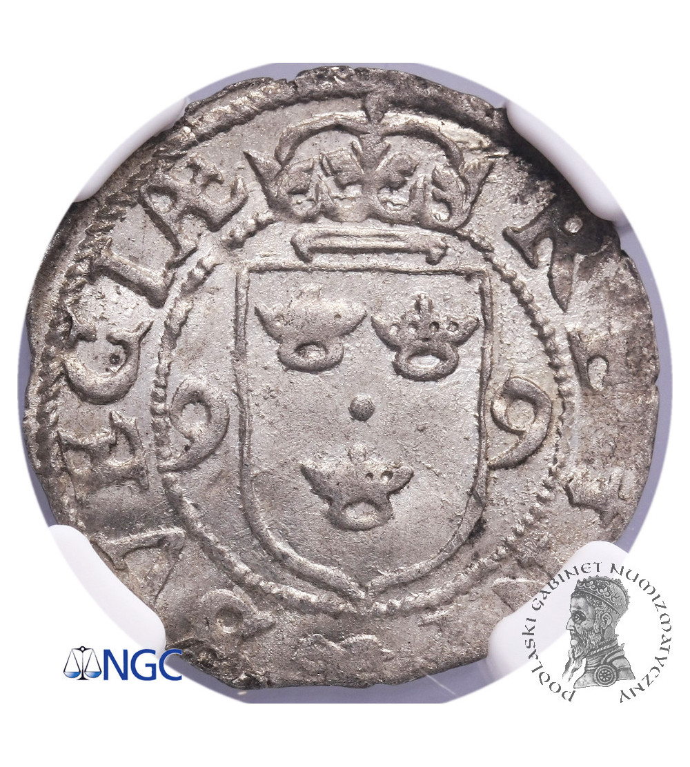 Sweden 1/2 Öre 1599, Stockholm, Karl IX (Regent) 1598-1604 - NGC MS 64