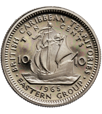 Karaiby Wschodnie 10 centów 1965 - Proof