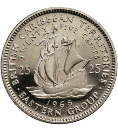 Karaiby Wschodnie 25 centów 1965 - Proof