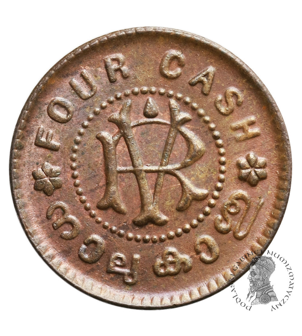 Indie - Travancore 4 Cash bez daty (1906-1935) Indie - Travancore 4 Cash bez daty (1906-1935)