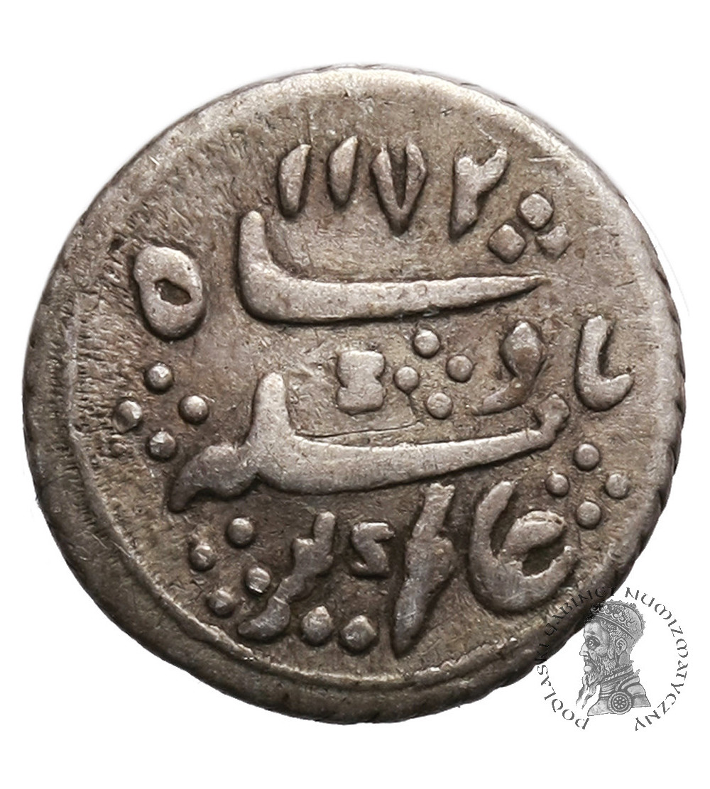 India British 1/16 Rupee AH 1172 Year 6, Madras Presidency India British 1/16 Rupee AH 1172 Year 6, Madras Presidency