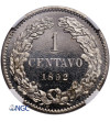 Kostaryka 1 Centavo 1892 (PRÓBA) - NGC SP 66 Cameo