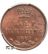 Wielka Brytania 1/2 Farthinga 1844, Wiktoria - PCGS UNC Details