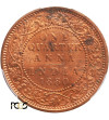Indie Brytyjskie 1/4 Anna 1880 (c), Kalkuta - PCGS MS 63 RD