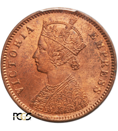 India British 1/4 Anna 1880 (c) Calcutta - PCGS MS 63 RD