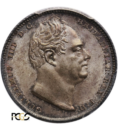 Wielka Brytania 6 Pensów 1835, William IV - PCGS MS 64
