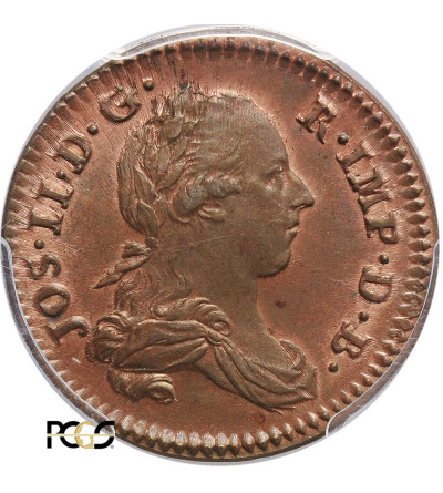 Niderlandy Austriackie 1 Liard 1789 B, Bruksela - PCGS MS 65 RB
