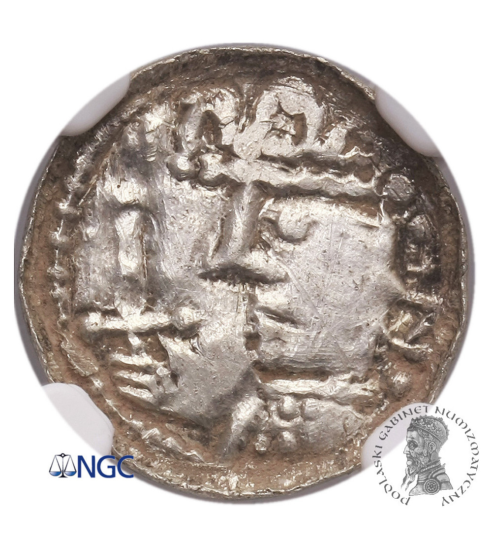 Polska. Bolesław II Śmiały (Szczodry) 1058-1080. Denar królewski ok. 1076-1079 - NGC AU Details Polska. Bolesław II Śmiały (Szczodry) 1058-1080. Denar królewski ok. 1076-1079 - NGC AU Details