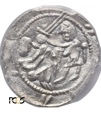 Poland. Wladyslaw II (Wladislaw II The Exile) 1138-1146. Denar ND, Cracow, eagle and hare - PCGS MS 63