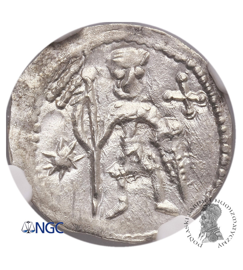 Polska. Bolesław IV Kędzierzawy 1146-1173. Denar ok. 1146-1157, Kraków - NGC MS 63 Polska. Bolesław IV Kędzierzawy 1146-1173. Denar ok. 1146-1157, Kraków - NGC MS 63
