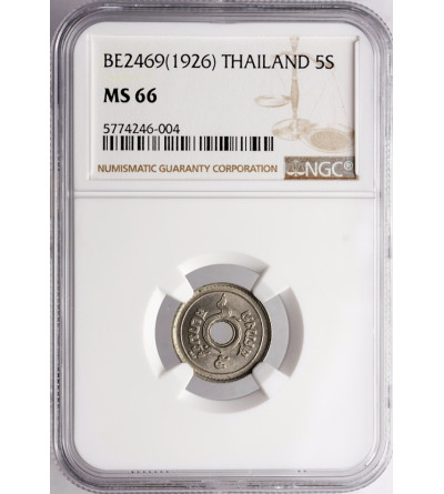 Thailand 5 Satang RS 2469 / 1926 AD - NGC MS 66