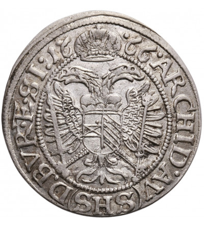 Śląsk / Austria (Święte Cesarstwo Rzymskie). 3 krajcary 1666 SHS, Wrocław, Leopold I