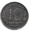 Kingdom of Poland (WWI German Occupation). 10 Pfennig 1917 FF, Stuttgart