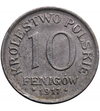 Królestwo Polskie 10 fenigów 1917 FF, Stuttgart