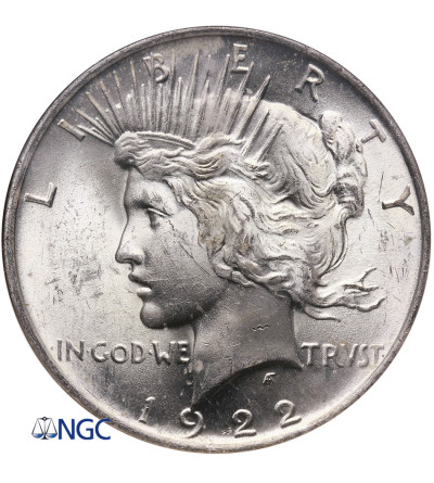 USA Peace Dollar 1922, Philadelphia - NGC MS 63