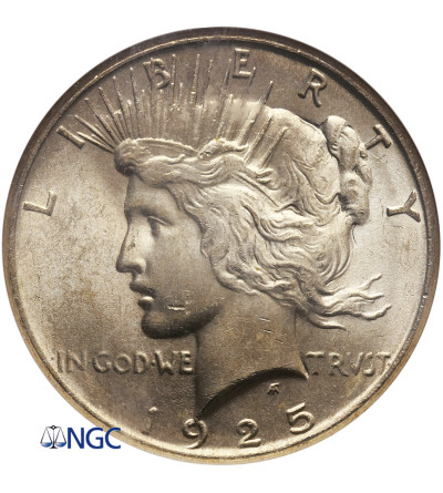 USA Peace Dollar 1925, Philadelphia - NGC MS 63