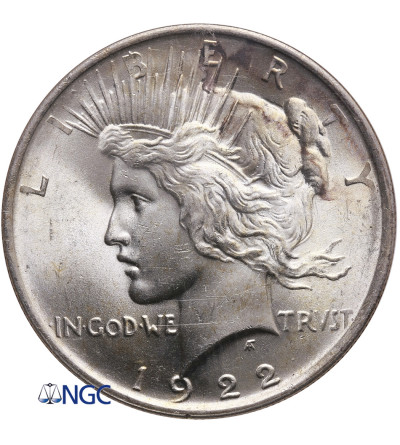 USA Peace Dollar 1922, Philadelphia - NGC MS 63