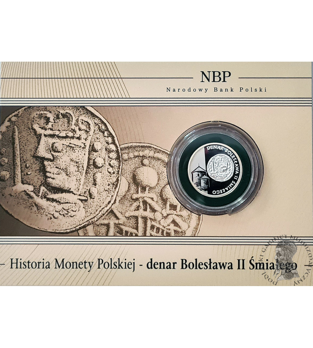 Poland 5 Zlotych 2013, History of the Polish Coins - Denarius of Boleslaw II Smialy